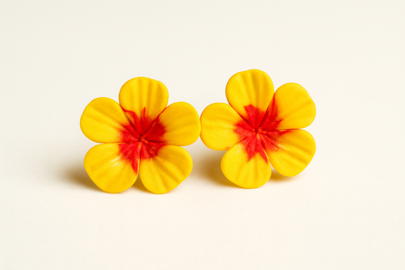 Sunset Glow Floral Clay Earrings