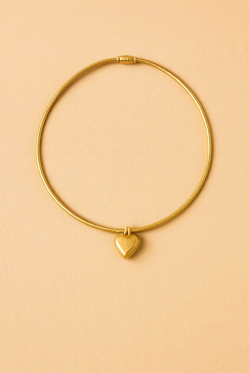 Golden Heart Charm Necklace