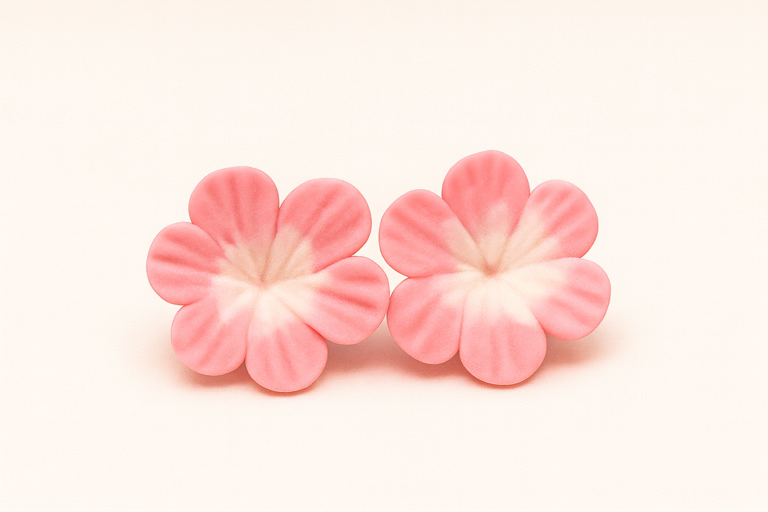 Blush Petal Clay Studs