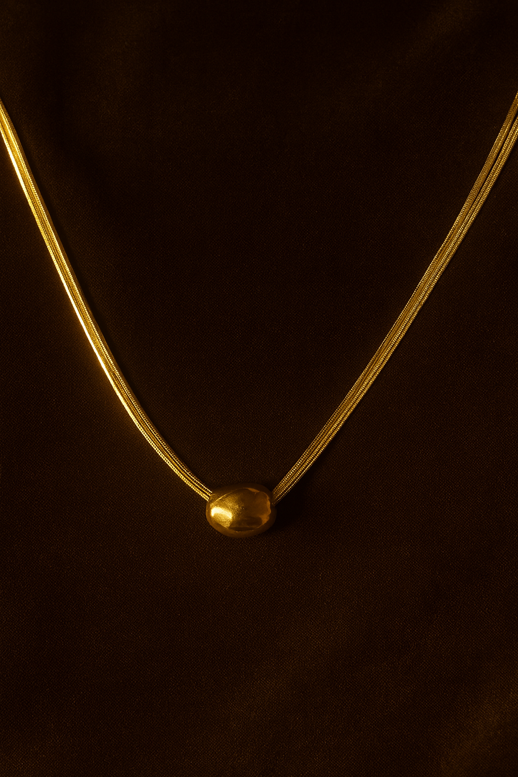 Golden Nugget Pendant Necklace