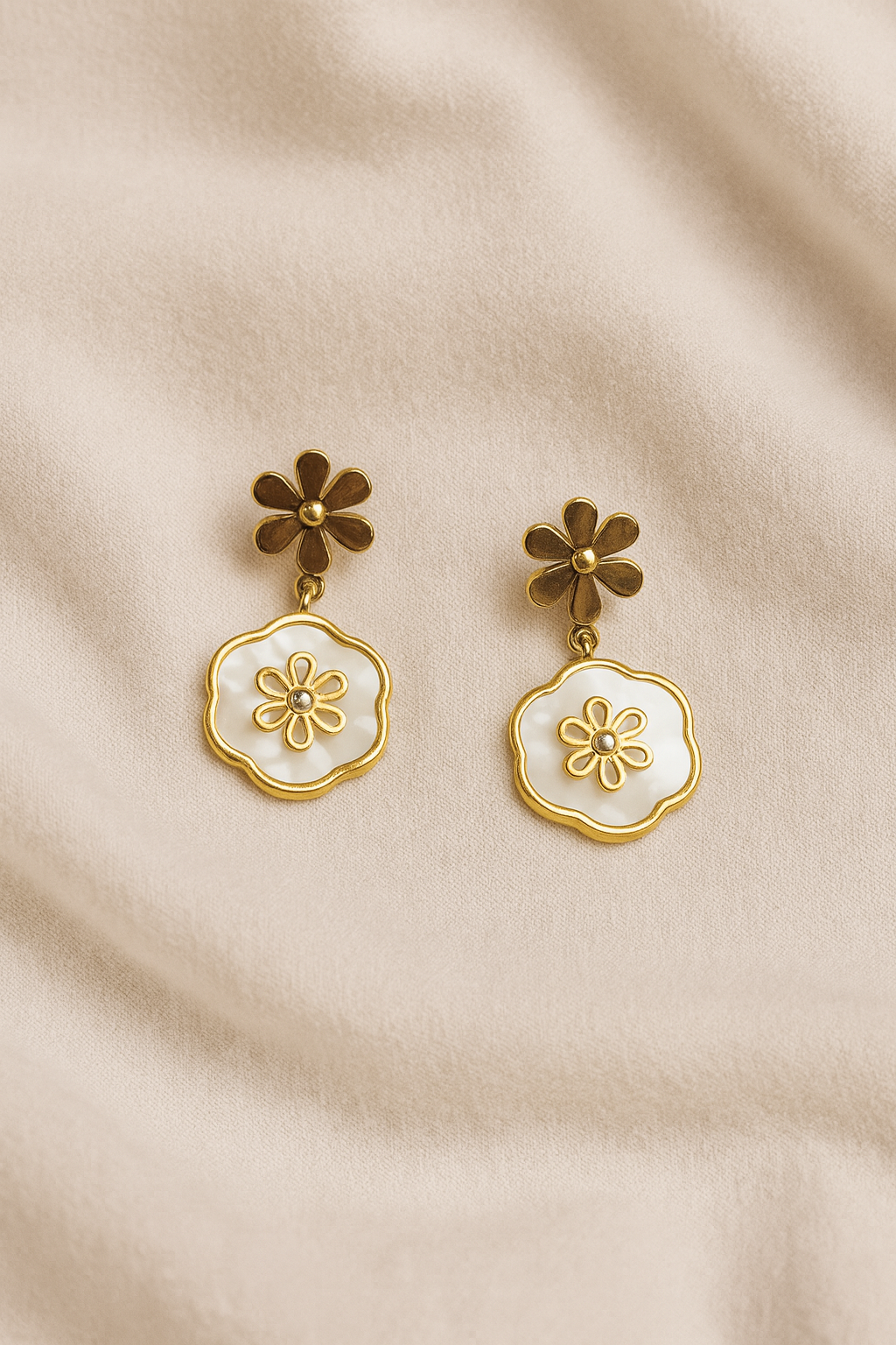 Pearl Bloom Drop Earrings