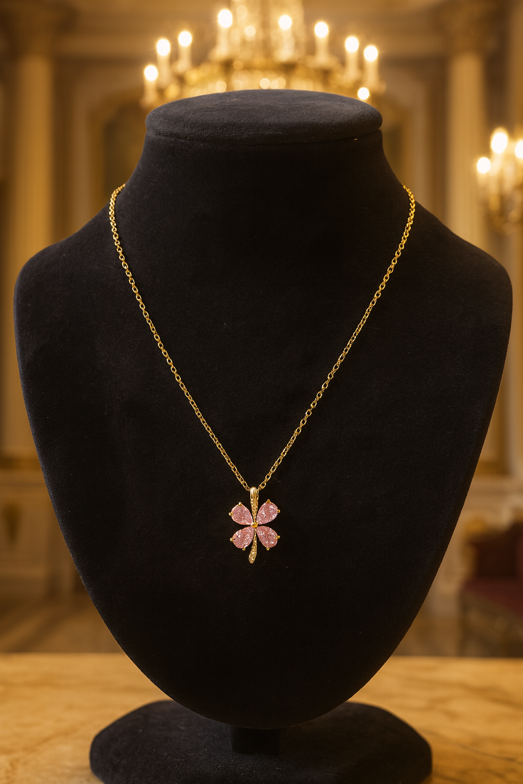 Blush Bloom Pendant Necklace