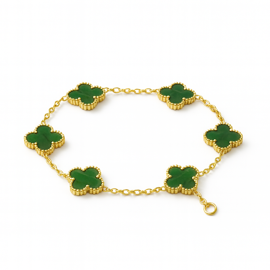 Verde Clover Bracelet (Green Inlay)
