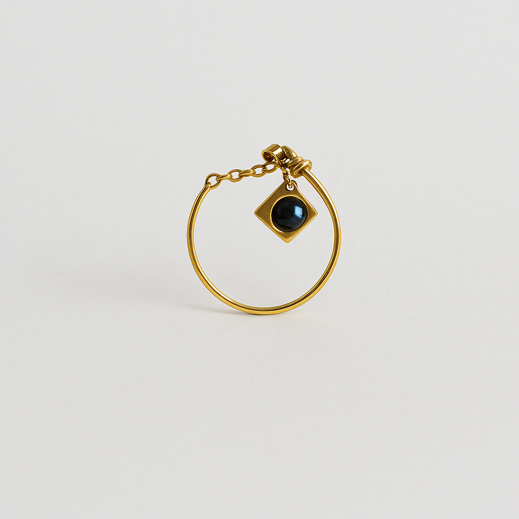 Azure Charm Hoop – Gold-Plated Bracelet