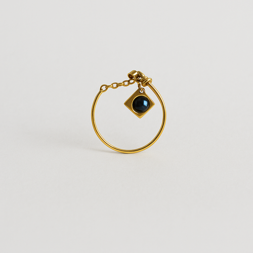 Azure Charm Hoop – Gold-Plated Bracelet