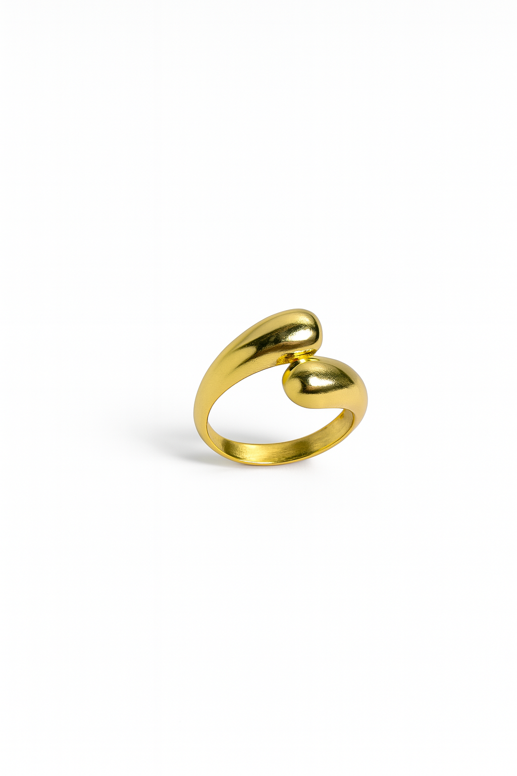 Bold Curve Gold Open Ring