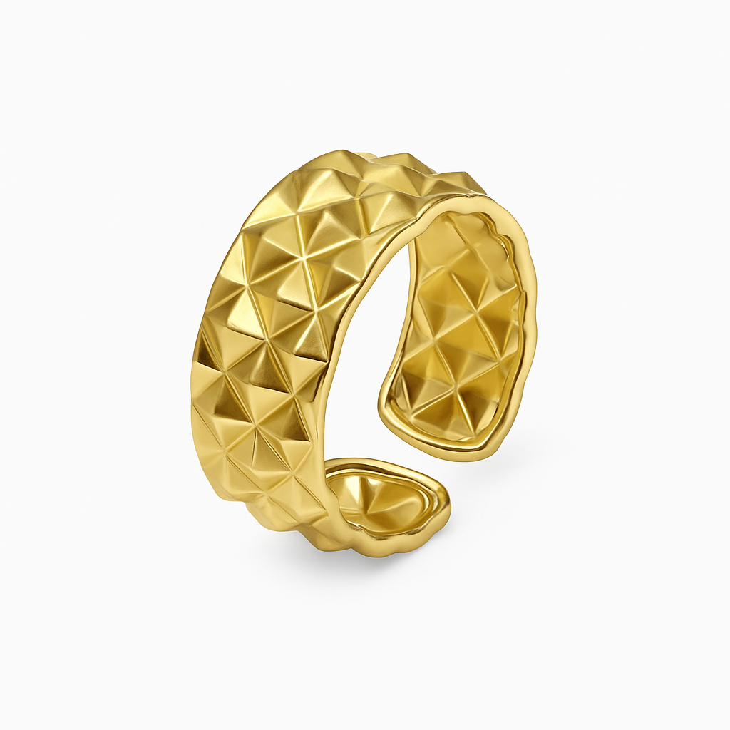 Pyramid Gleam Band Ring