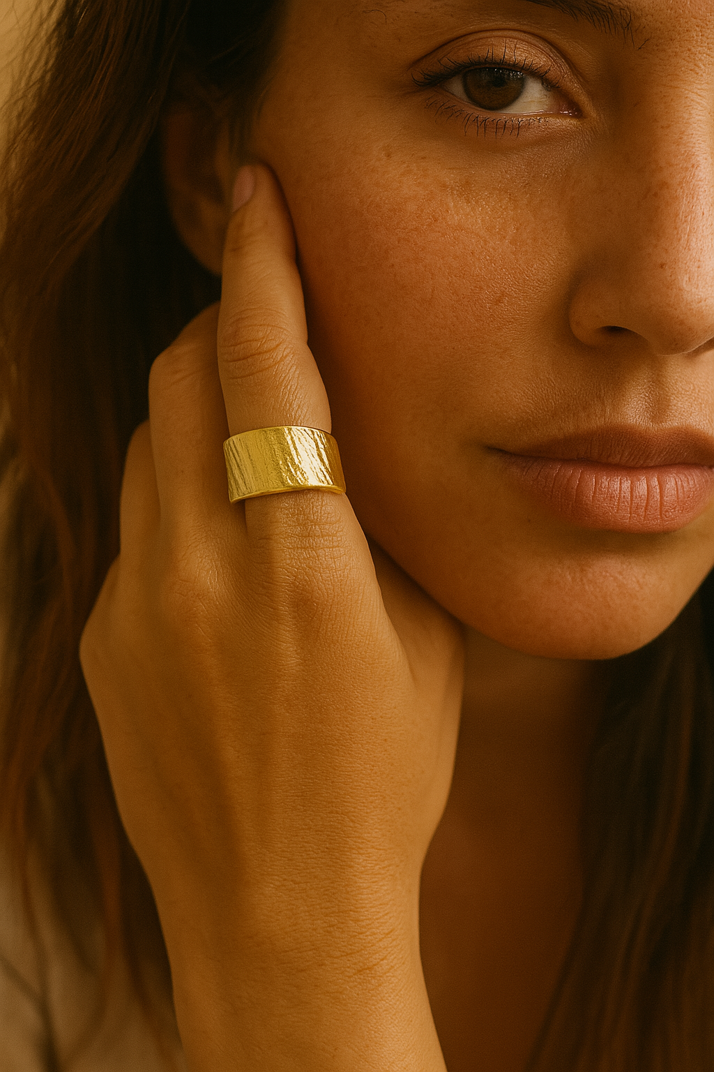 Textured Bold Band Ring