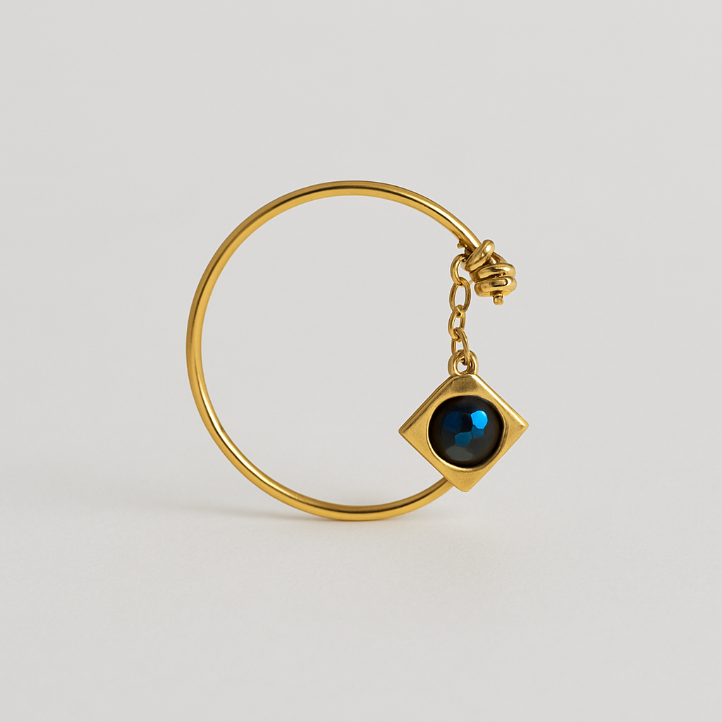 Azure Charm Hoop – Gold-Plated Bracelet