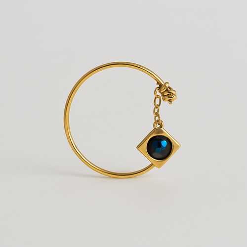 Azure Charm Hoop – Gold-Plated Bracelet