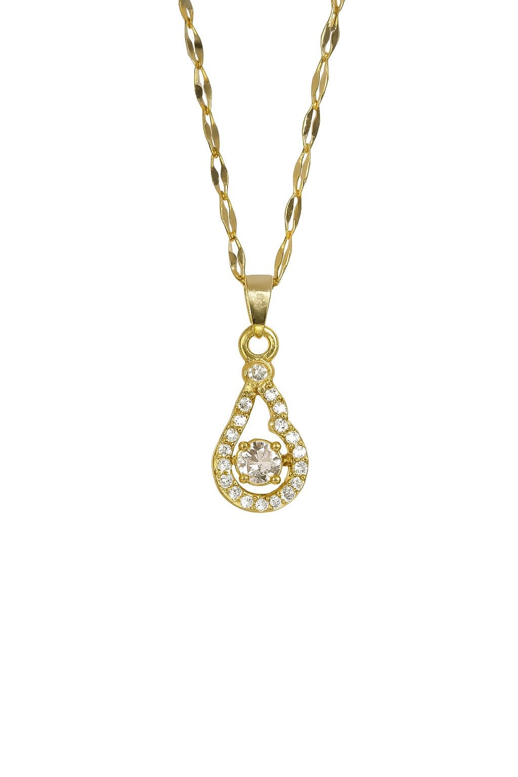 Radiant Teardrop Spark Necklace