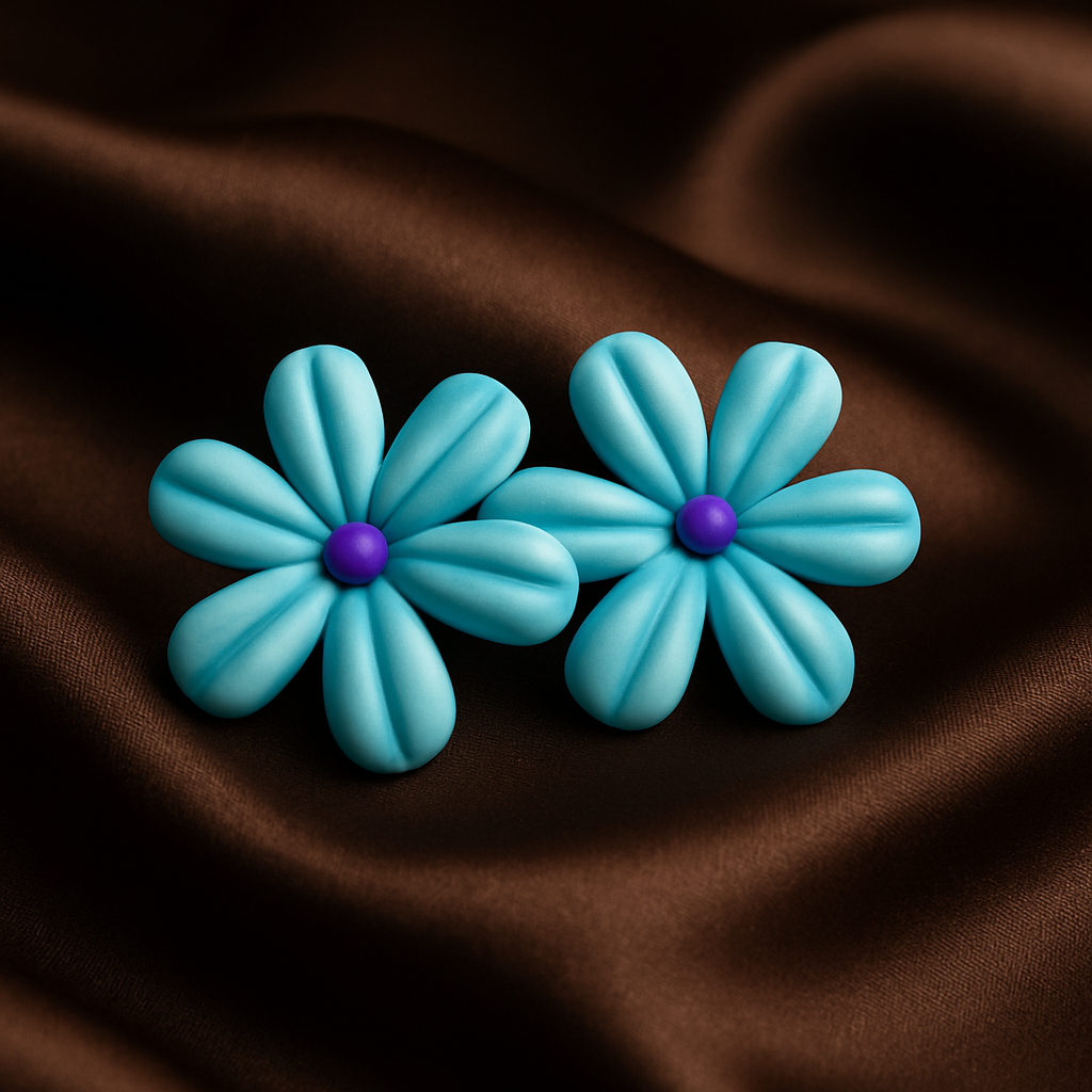 Handcrafted Clay Bloom Earrings