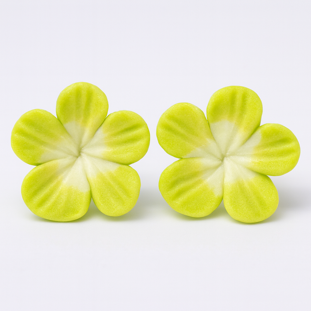 Lime Blossom Polymer Clay Earrings