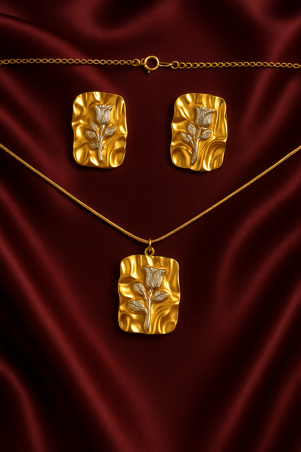 Golden Bloom Elegance Jewelry Set